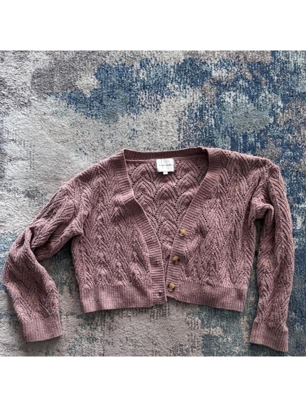 Pink-rose Women's Pink and Purple Cardigan